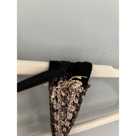 Bebe Maxi Dress Crochet Trim Sleeveless Evening Party Dress S/P - Picture 7 of 10